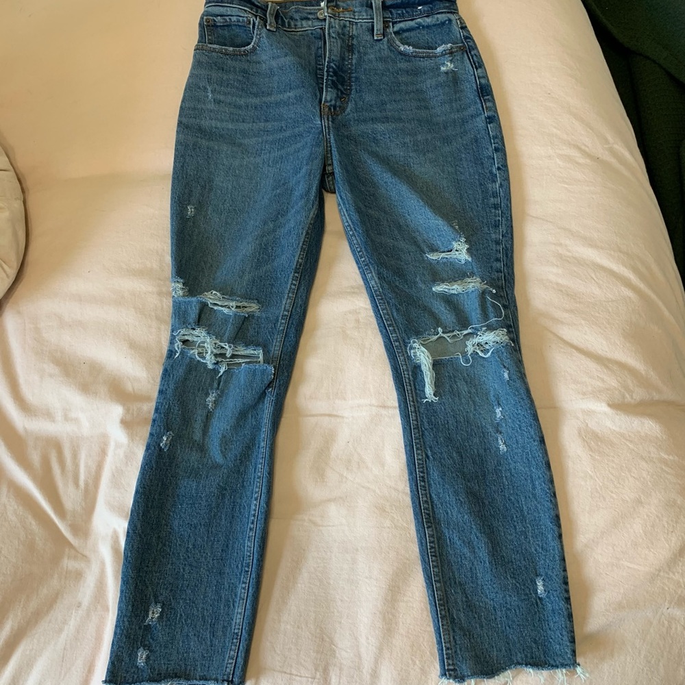 Abercrombie and Fitch Straight leg high rise jeans